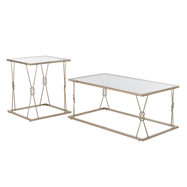 May Champagne Gold Knot Frame Table Set, image 1
